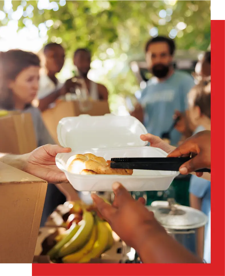 Providing food at a cookout